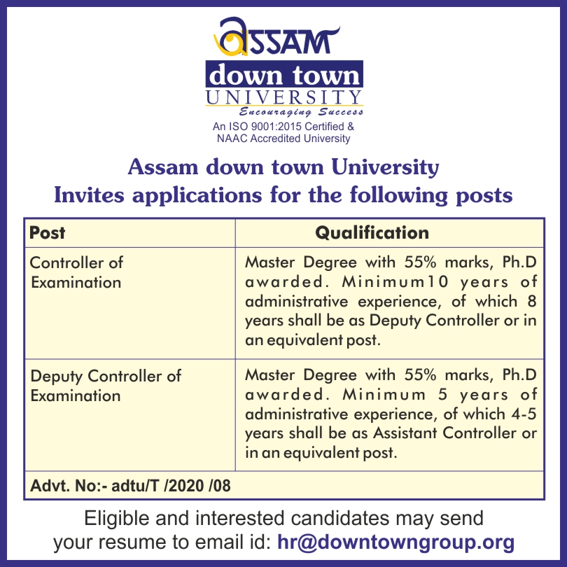 Application for the position of Controller of Exam...